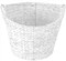 Water Hyacinth Wicker Large Round Storage Laundry Basket with Handles